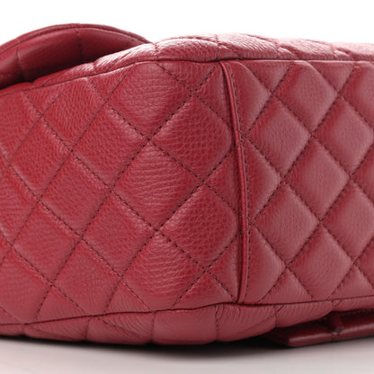 Chanel Calfskin Quilted Small XXL Travel Flap Bag Red 9 of 11