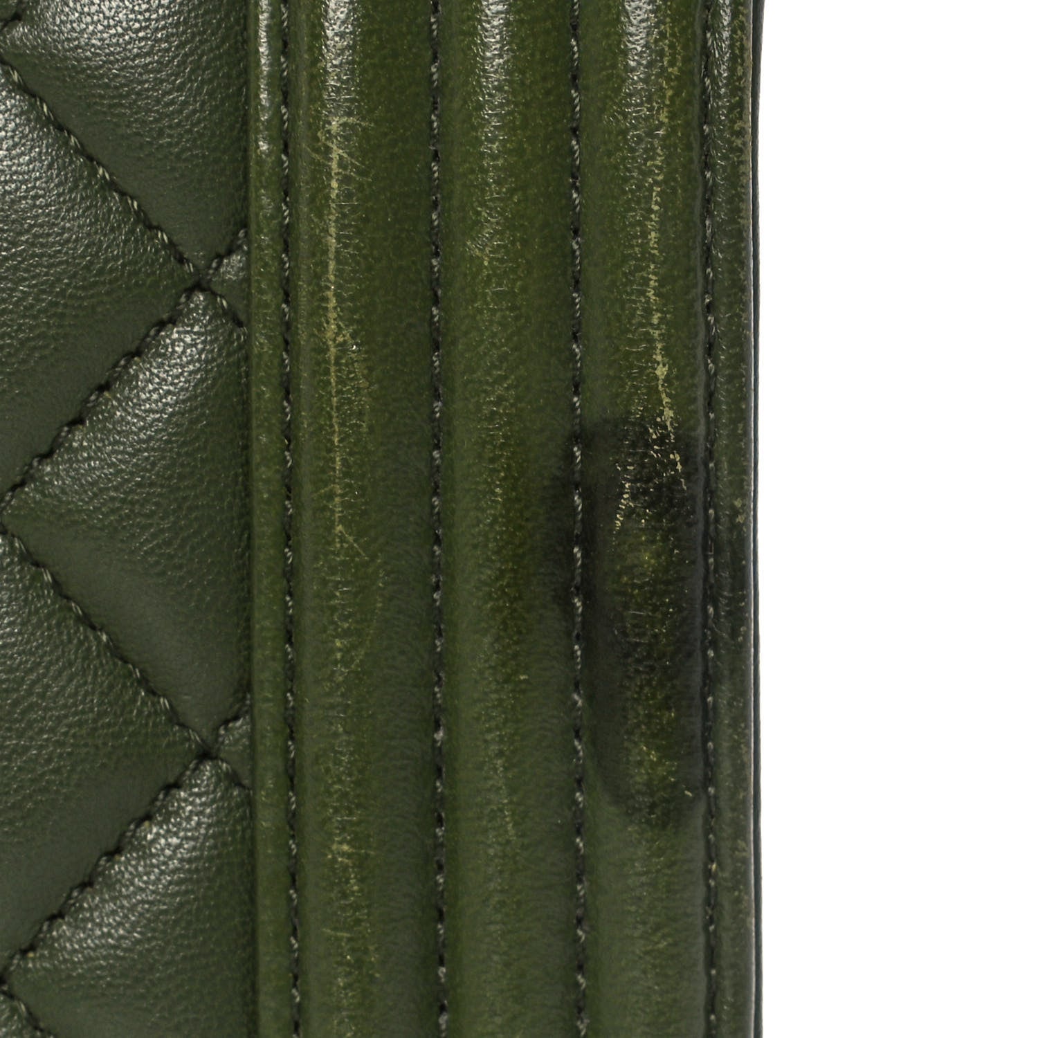 Chanel Lambskin Quilted New Medium Boy Flap Dark Green 13 of 16