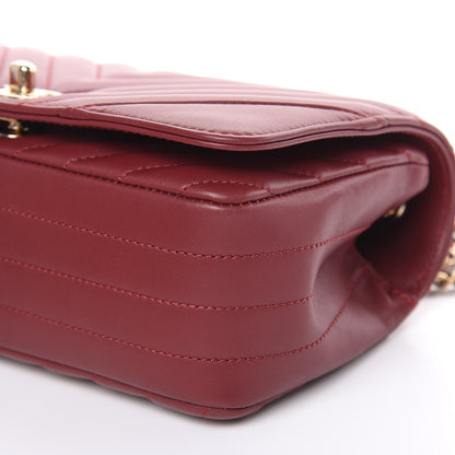 Chanel Calfskin Chevron Quilted Mini Statement Flap Burgundy 9 of 16
