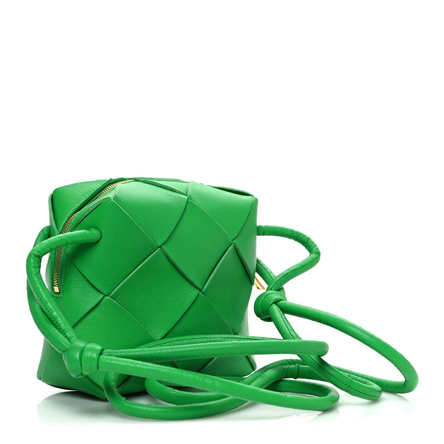 Bottega Veneta Lambskin Maxi Intrecciato Mini Cassette Camera Bag