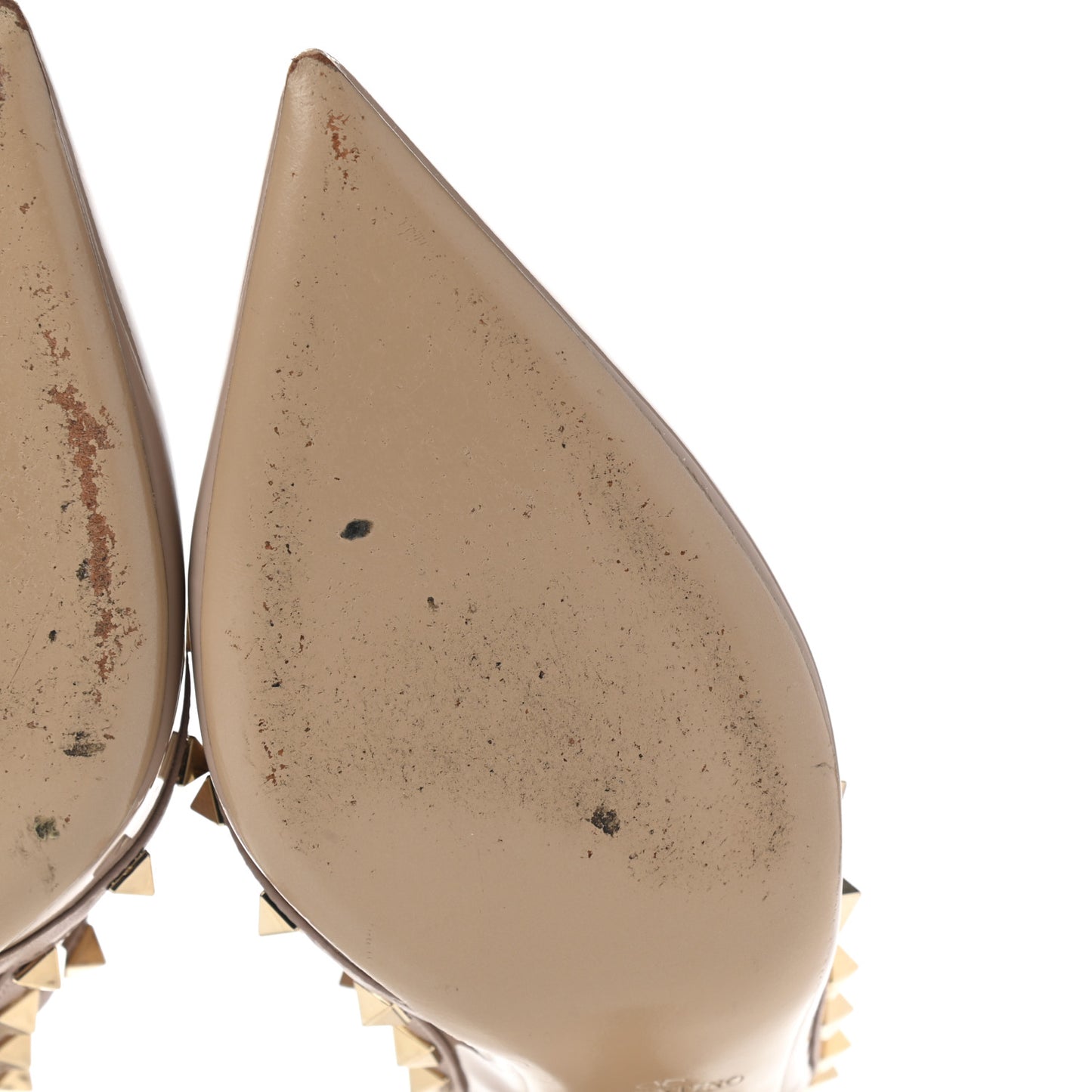 Patent Nappa Rockstud Ankle Strap 100mm Pumps 39.5 Poudre