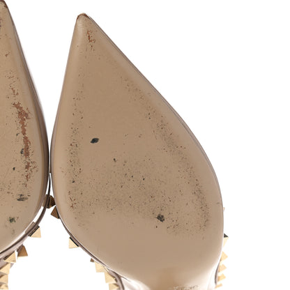 Valentino Garavani Patent Nappa Rockstud Ankle Strap 100mm Pumps 39.5 Poudre 9 of 9