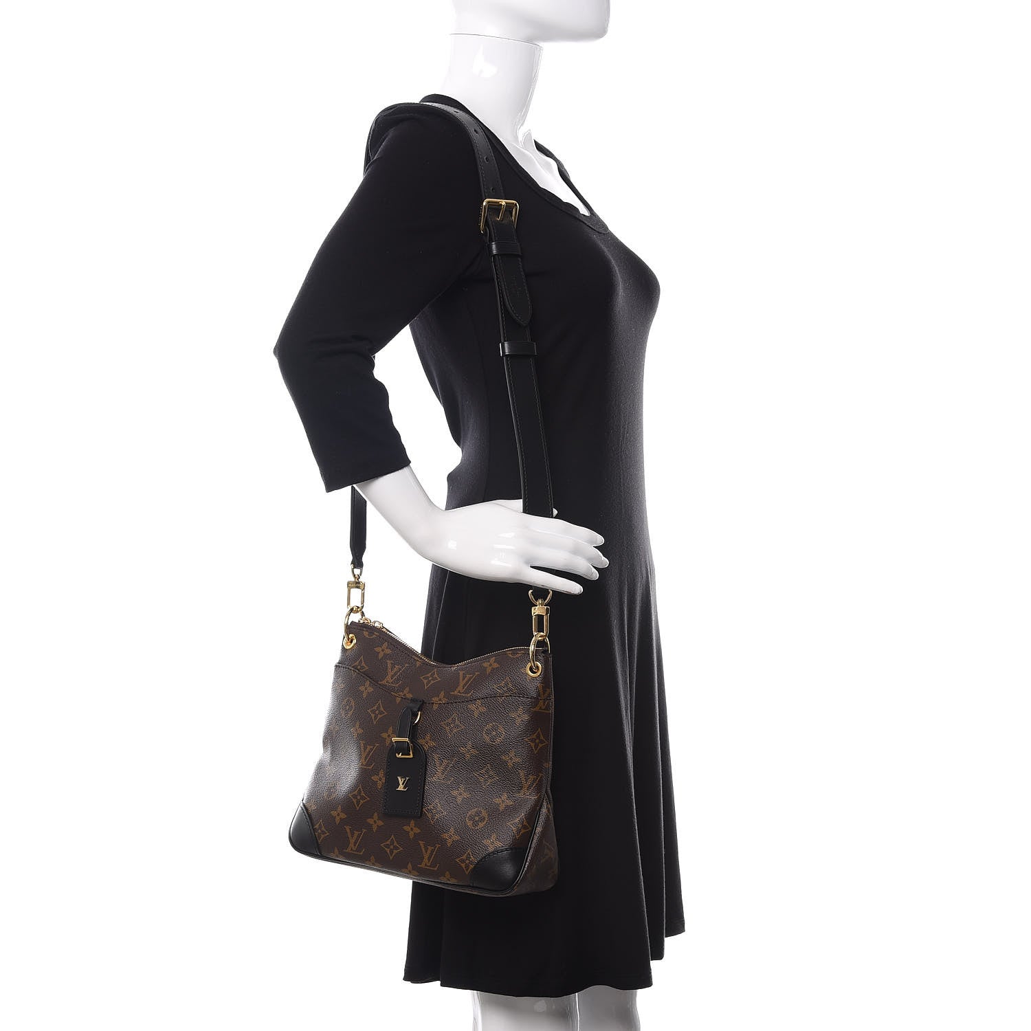 Louis Vuitton Monogram Odeon PM Black 2 of 9