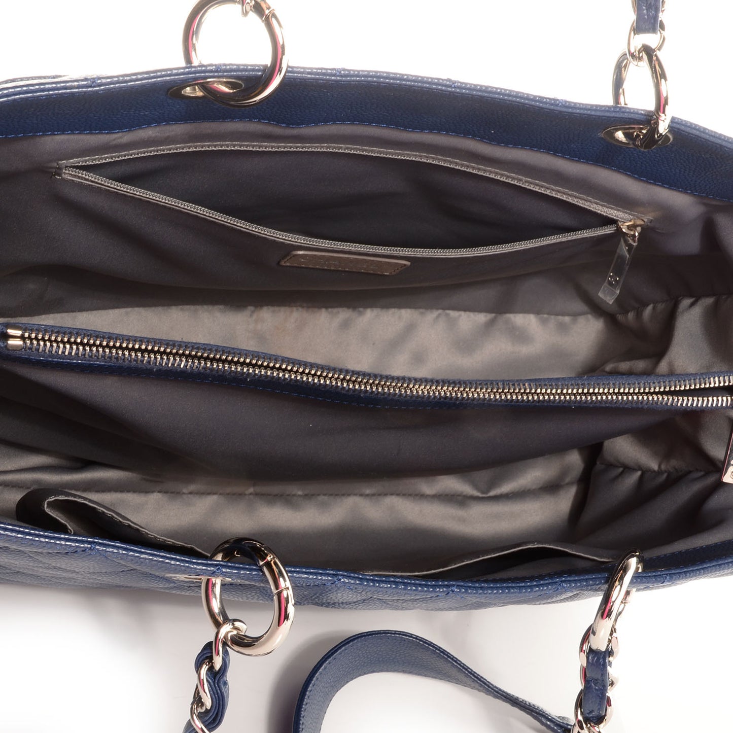 Caviar XL Grand Shopping Tote GST Navy Blue
