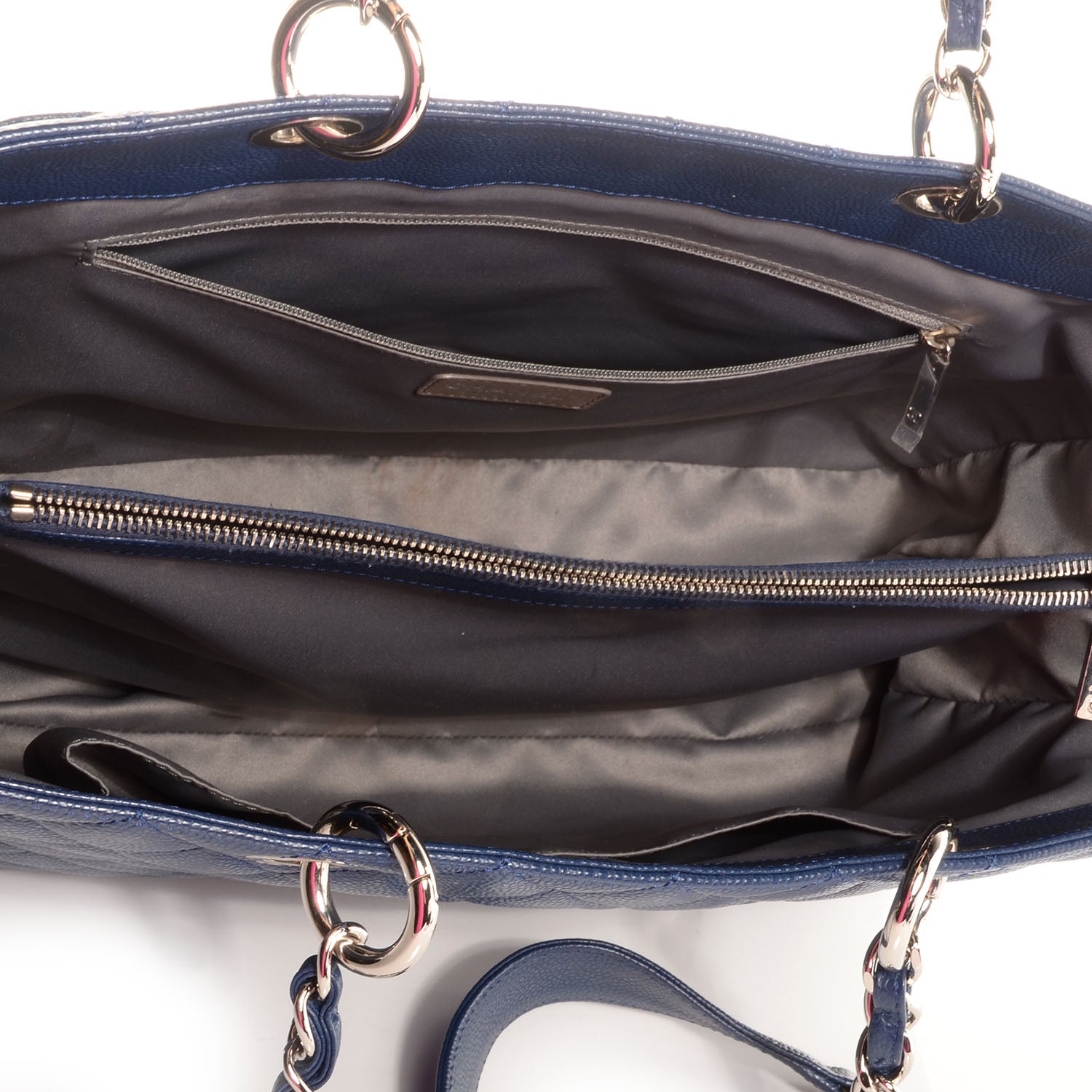 Chanel Caviar XL Grand Shopping Tote GST Navy Blue 5 of 7
