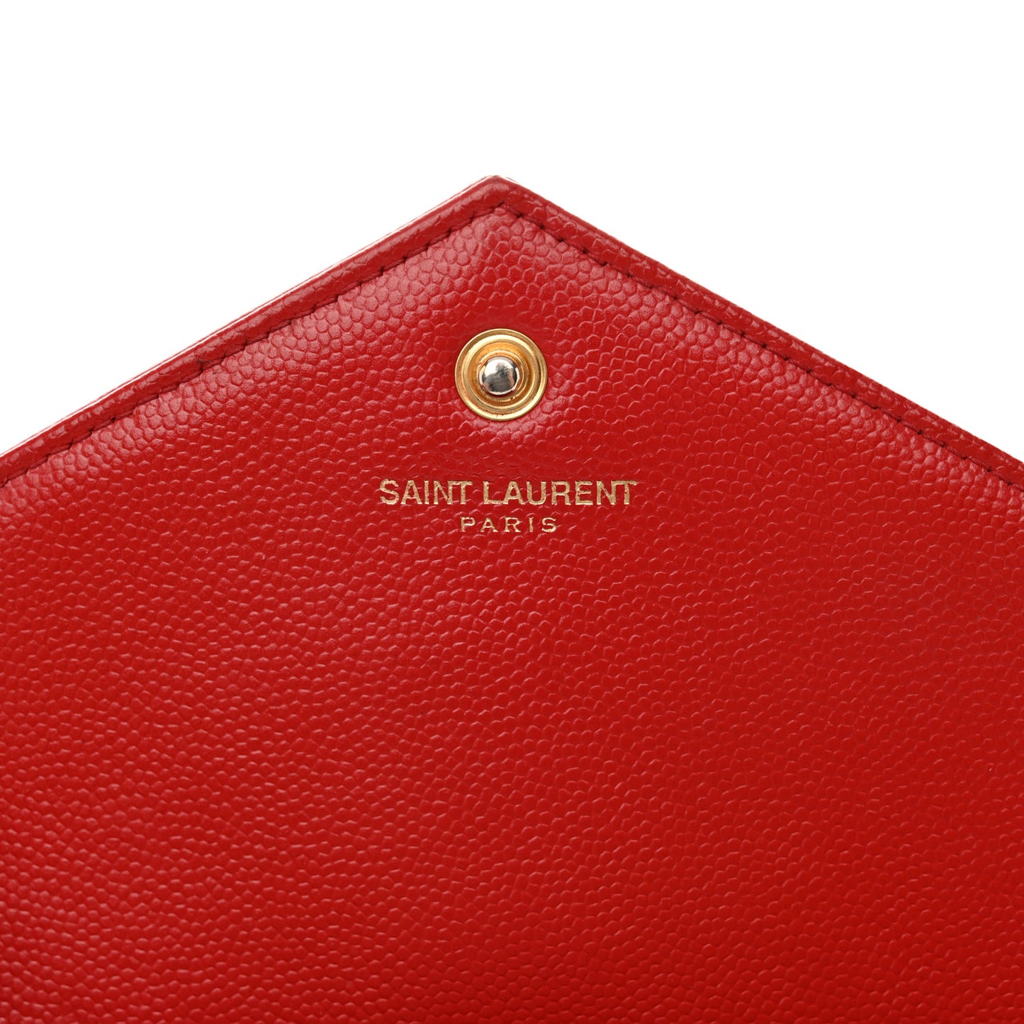 Grain De Poudre Matelasse Chevron Monogram Chain Wallet Red