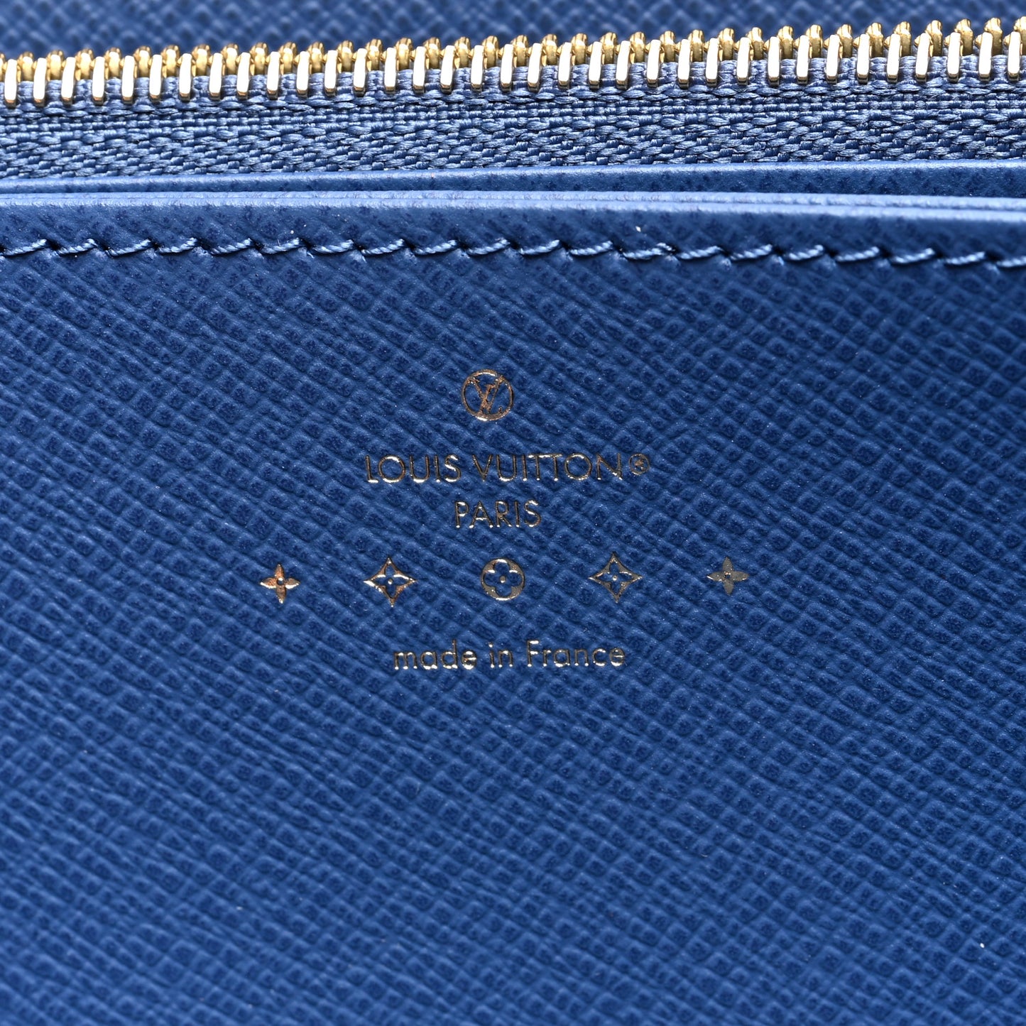 Monogram Denim Zippy Wallet NM Blue