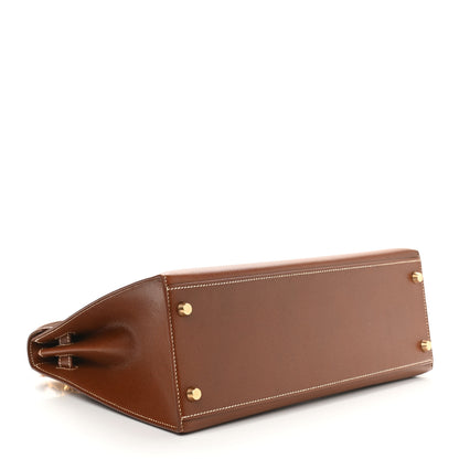 Hermes Courchevel Kelly Sellier 32 Gold 4 of 14