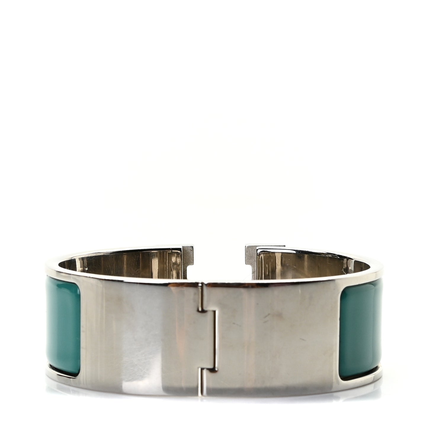 Enamel Wide Clic Clac H Bracelet PM Bleu Canard