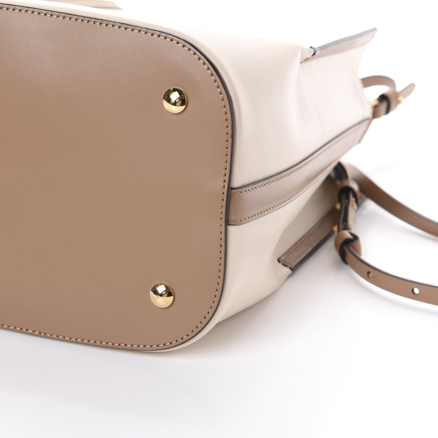 Burberry Calfskin Small Peggy Bucket Bag Cream 9 of 9