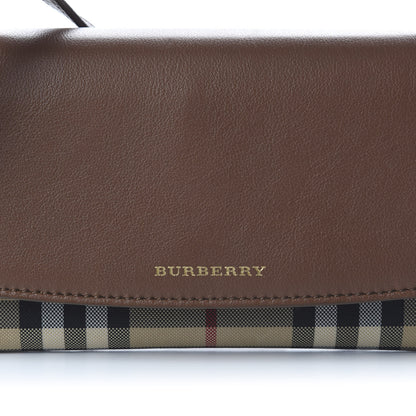 Burberry Calfskin Horseferry Check Henley Wallet On Chain Tan 9 of 9