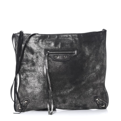 Balenciaga Metallic Calfskin Milkyway Ligne Papier Messenger Black 1 of 11