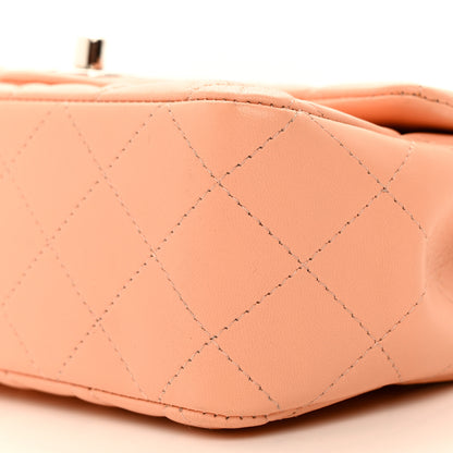 Chanel Lambskin Quilted Mini Rectangular Flap Light Pink 10 of 10
