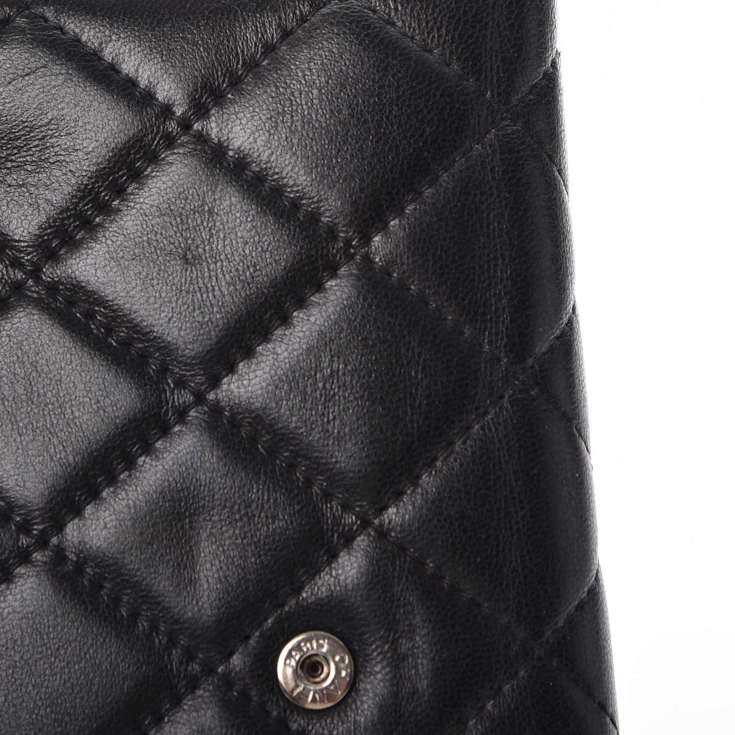 Chanel Lambskin Quilted Large Flap Wallet Black 9 of 11