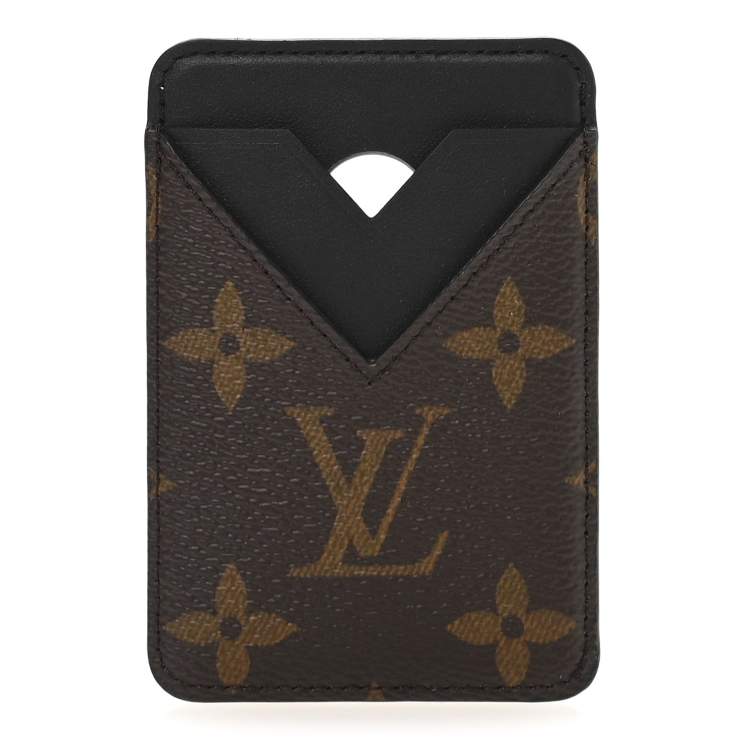 Louis Vuitton Monogram Macassar Magnetic Card Holder Black 1 of 6