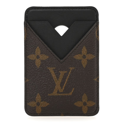 Louis Vuitton Monogram Macassar Magnetic Card Holder Black 1 of 6