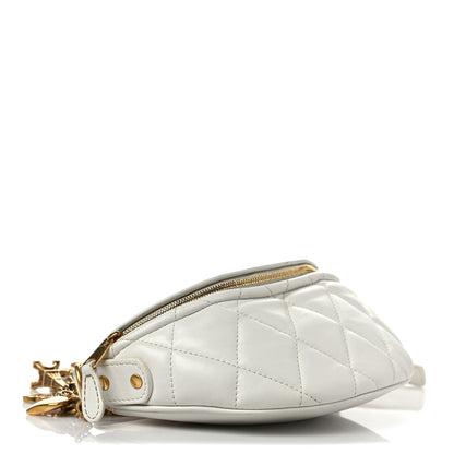 Balenciaga Calfskin Quilted Charms XXS Souvenir Belt Bag White 4 of 12