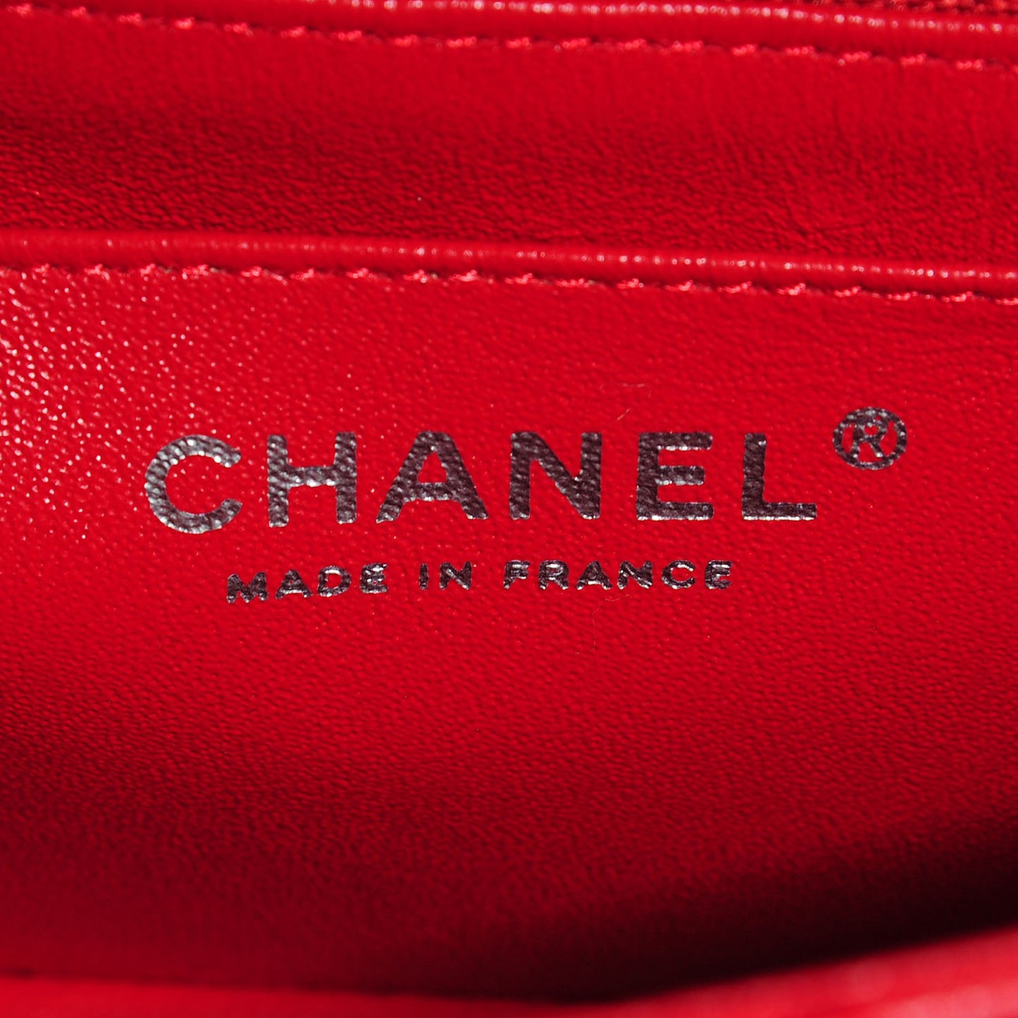 Lambskin Quilted Mini Rectangular Flap Red