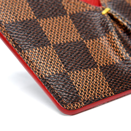 Louis Vuitton Damier Ebene Caissa Card Holder Cherry 6 of 8