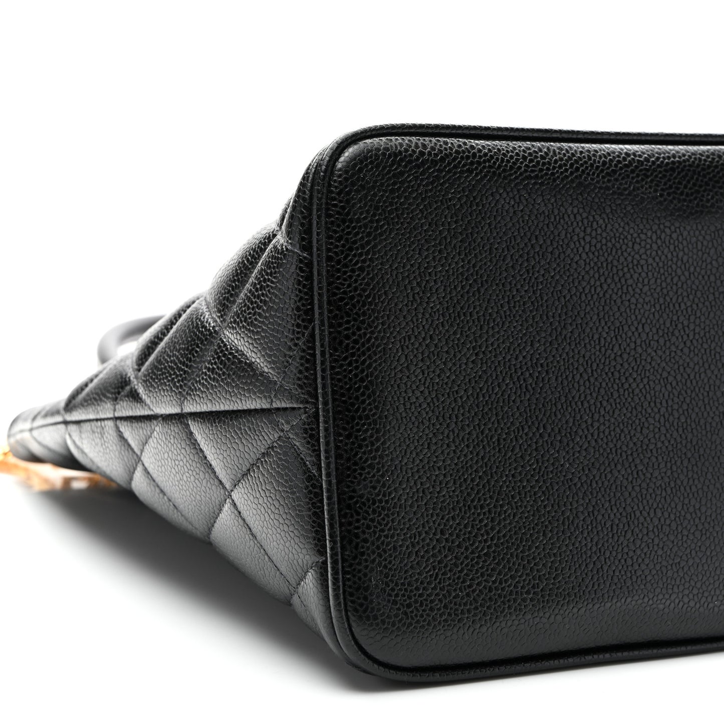 Caviar Quilted Medallion Tote Black