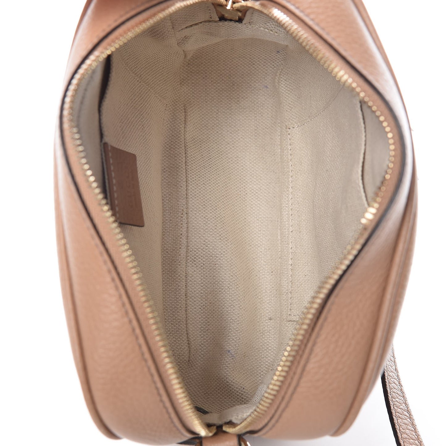 Pebbled Calfskin Small Soho Disco Bag Rose Beige