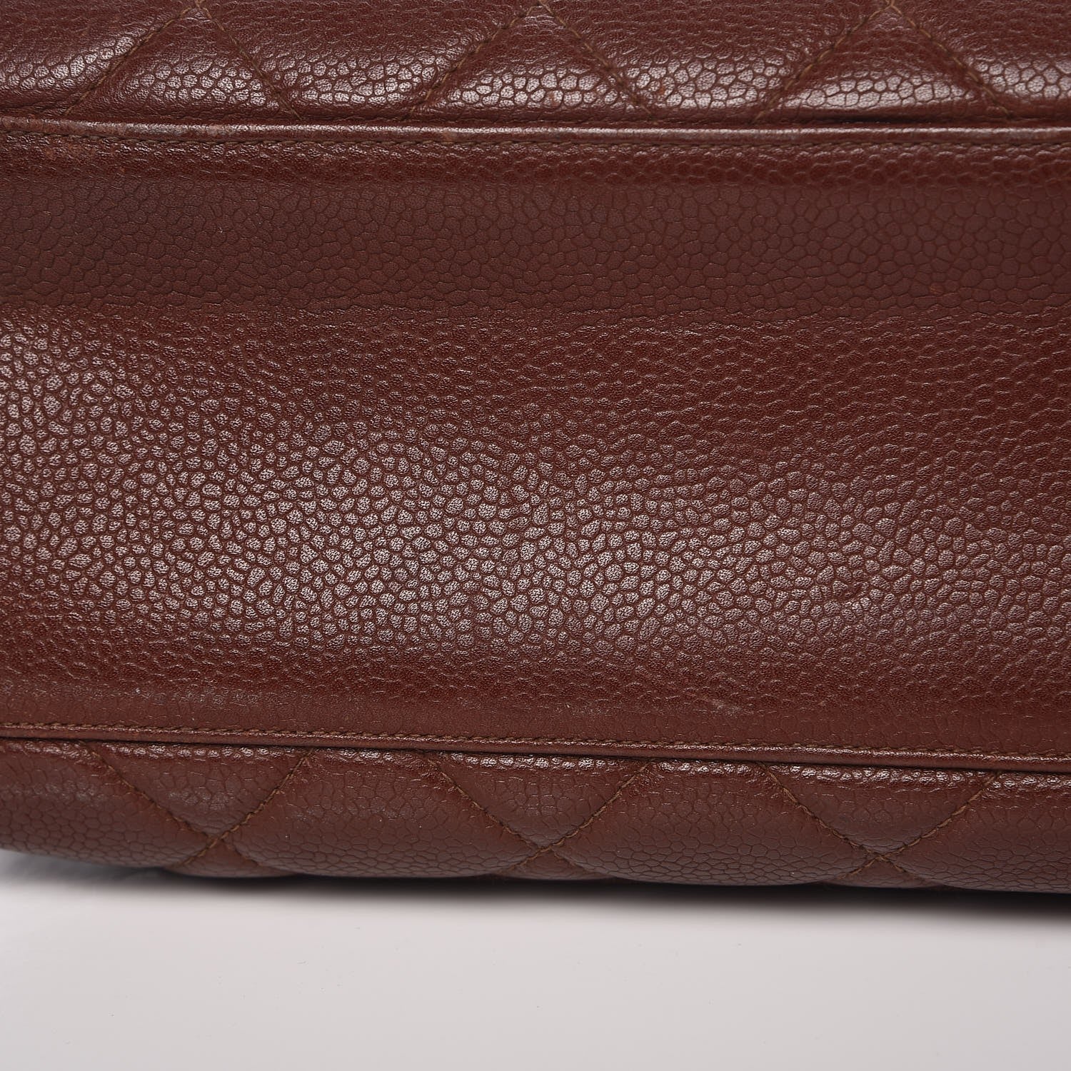 Chanel Caviar Quilted Jumbo Kelly Flap Brown 15 of 22