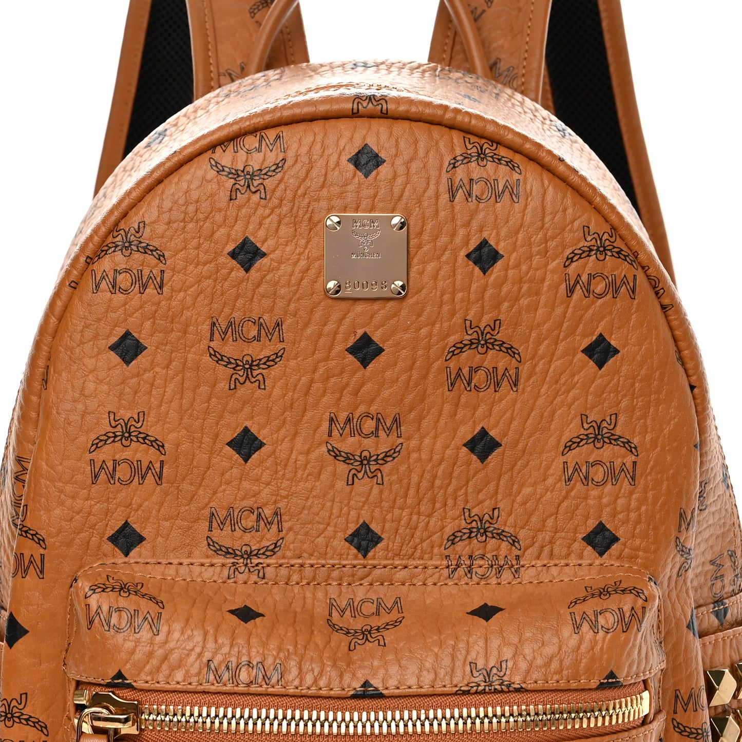 Visetos Small Side Stud Stark Backpack Cognac