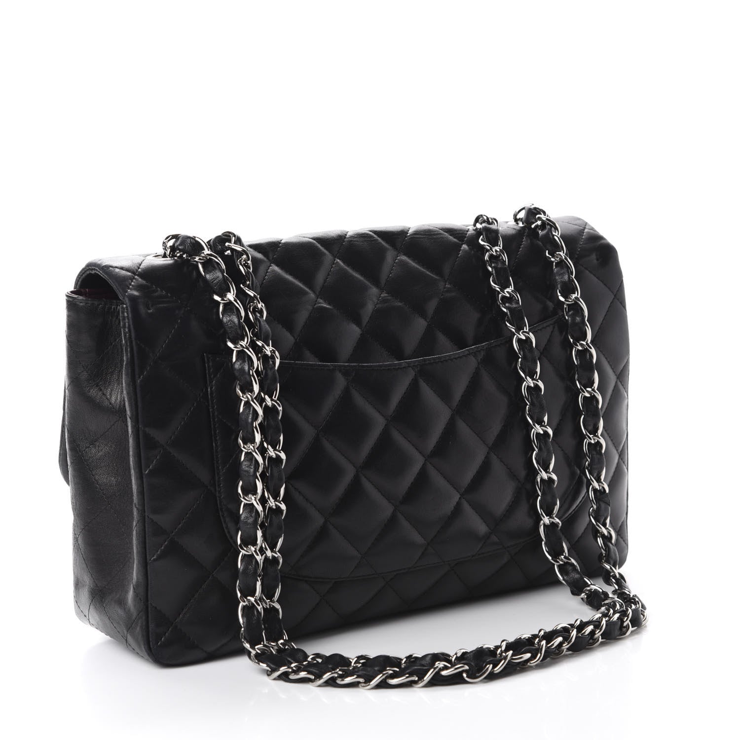 Chanel Lambskin Quilted Jumbo Single Flap Black 3 of 11