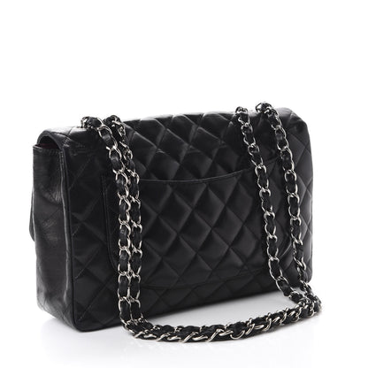 Chanel Lambskin Quilted Jumbo Single Flap Black 3 of 11