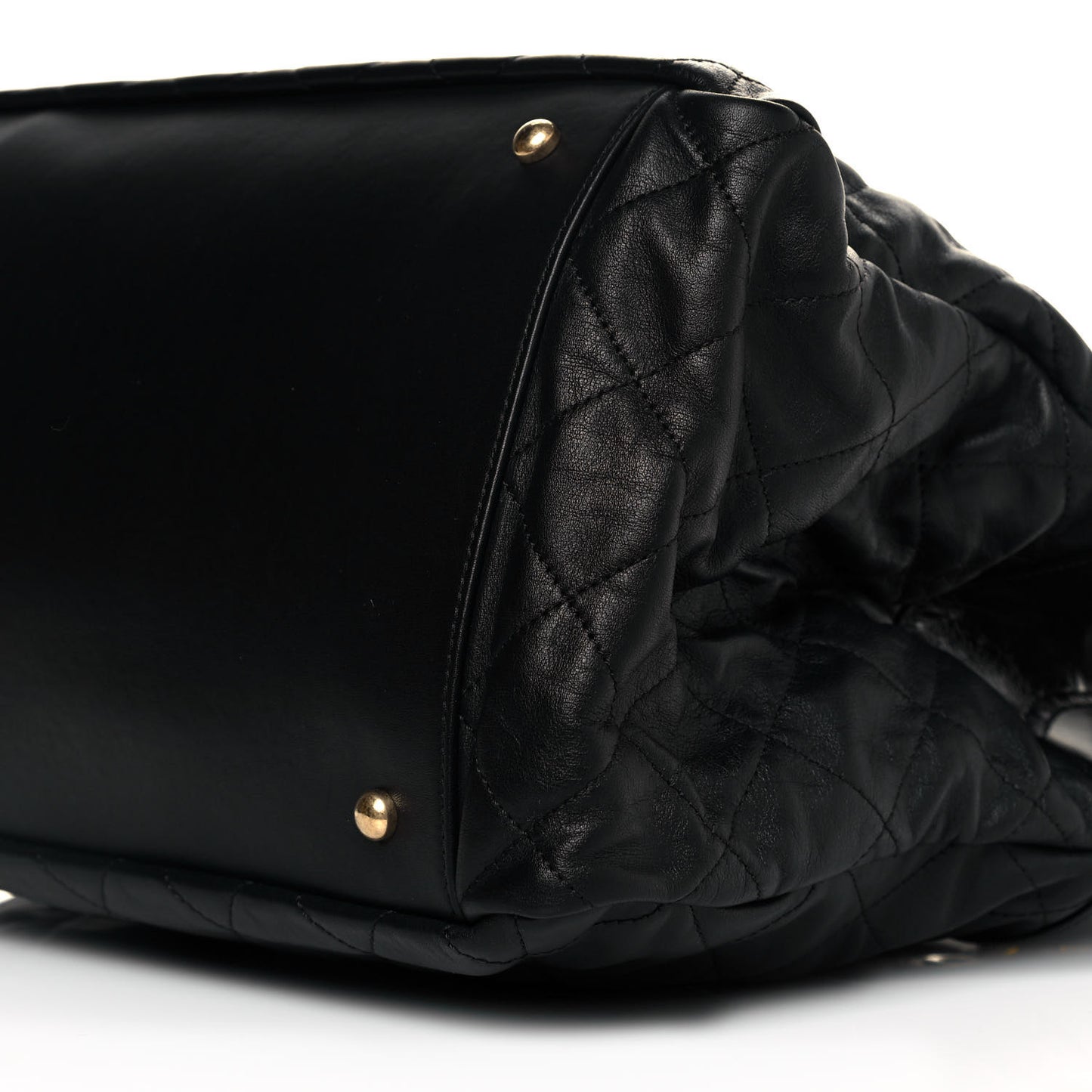 Iridescent Calfskin Large In the Mix Tote Black