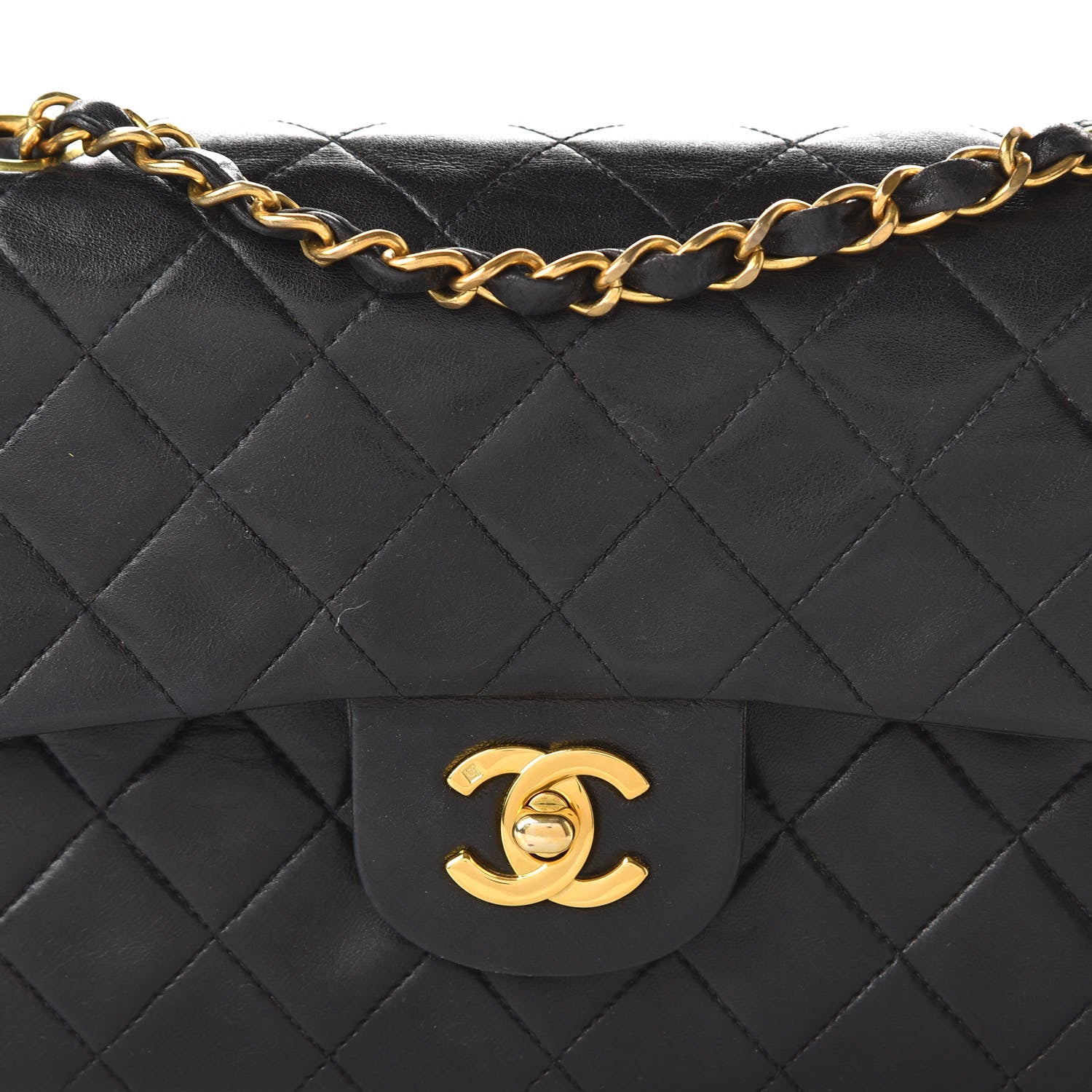 Chanel Lambskin Quilted Small Double Flap Black 10 of 12