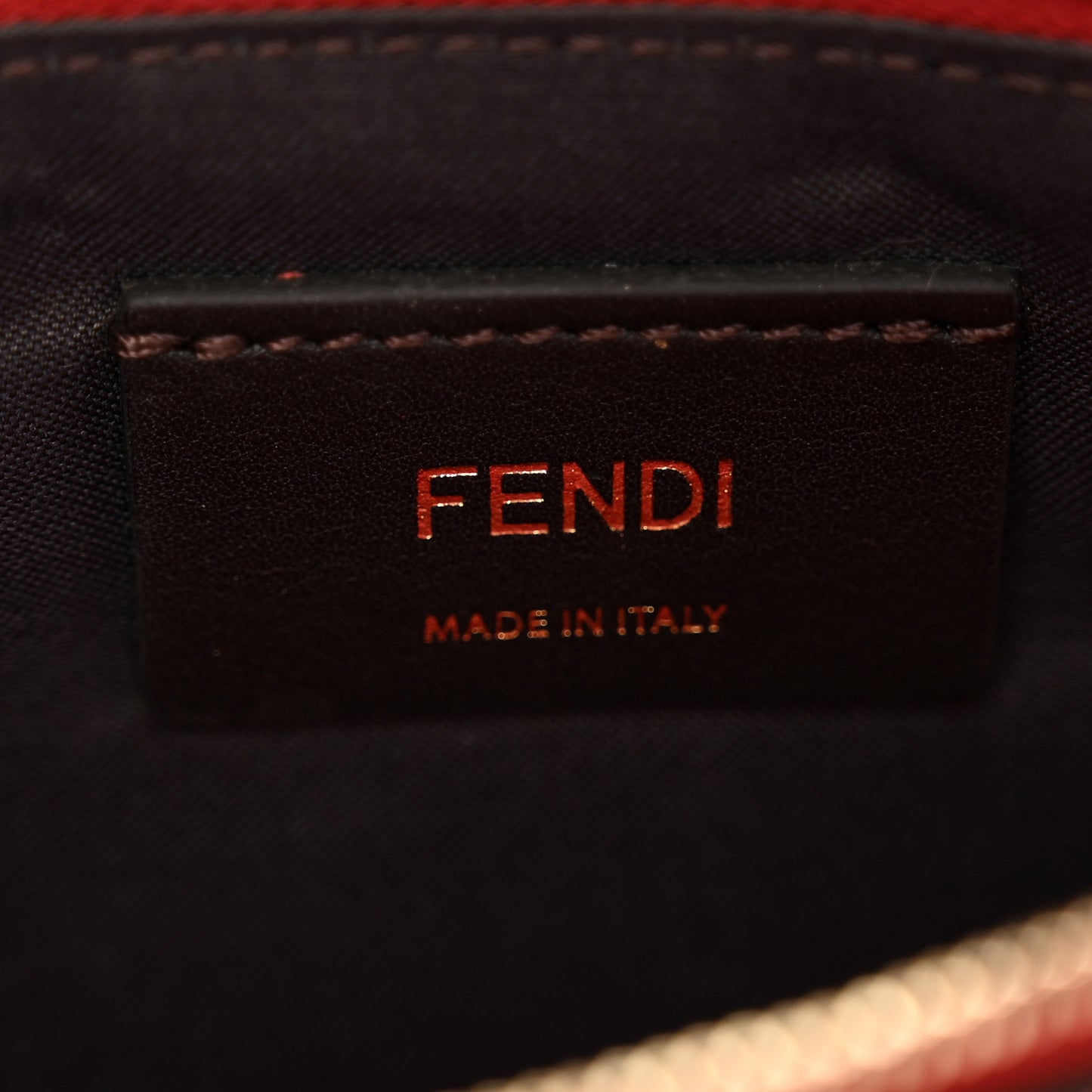 Vitello Cruise F is Fendi FF 1974 Embossed Medium Envelope Wallet On Chain Fragola Maya Black