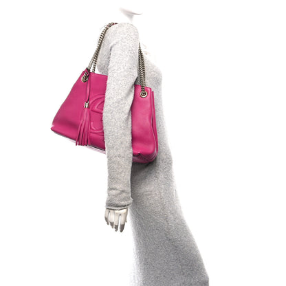 Gucci Cellarius Calfskin Medium Soho Chain Shoulder Bag Bright Bouganville 2 of 10