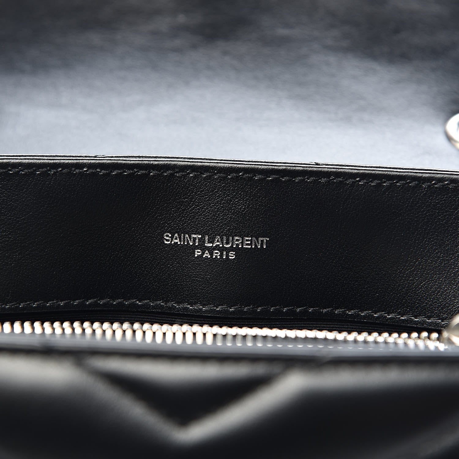 Saint Laurent Calfskin Y Quilted Monogram Small Loulou Chain Satchel Black 6 of 10