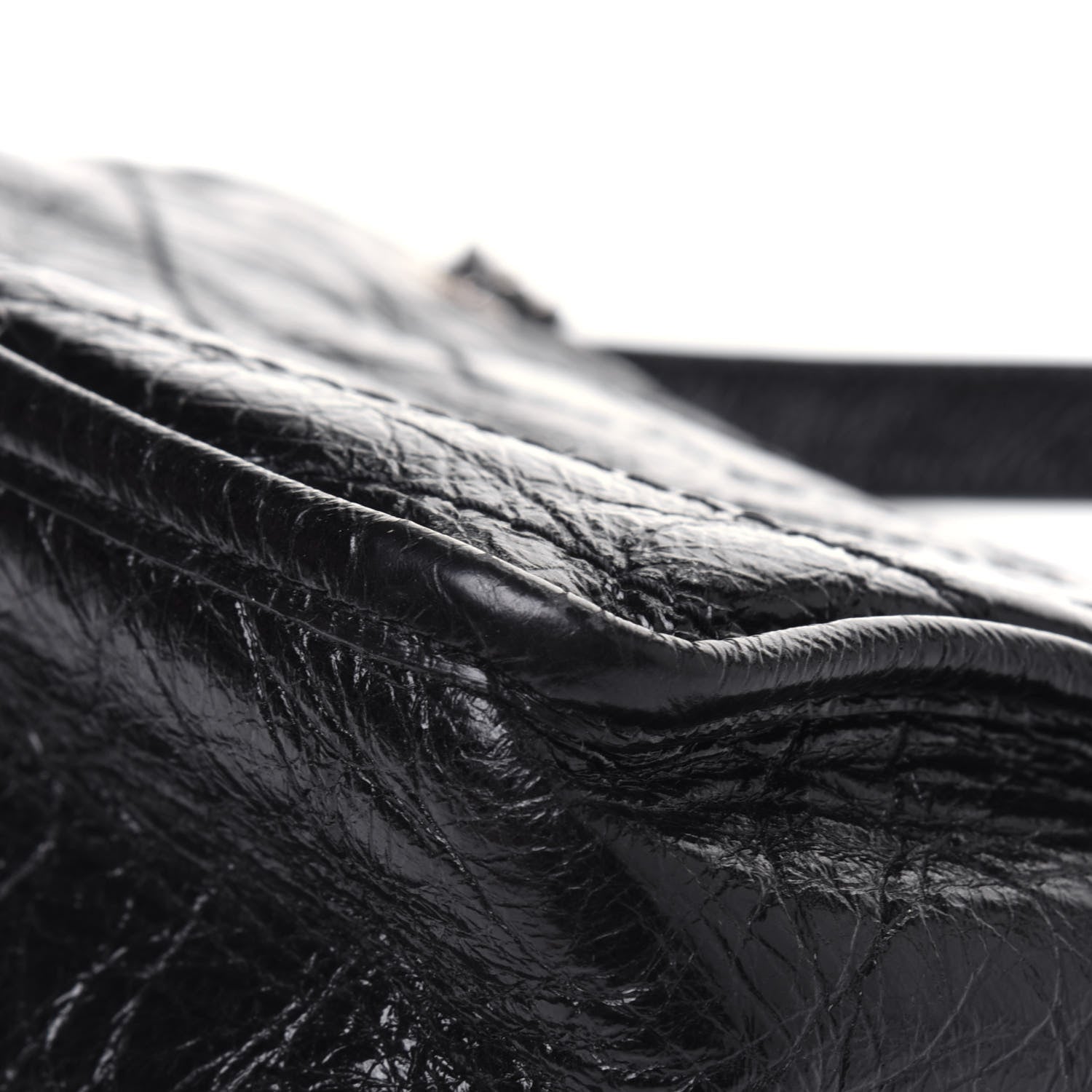 Saint Laurent Crinkled Calfskin Matelasse Monogram Baby Niki Chain Satchel Black 16 of 18