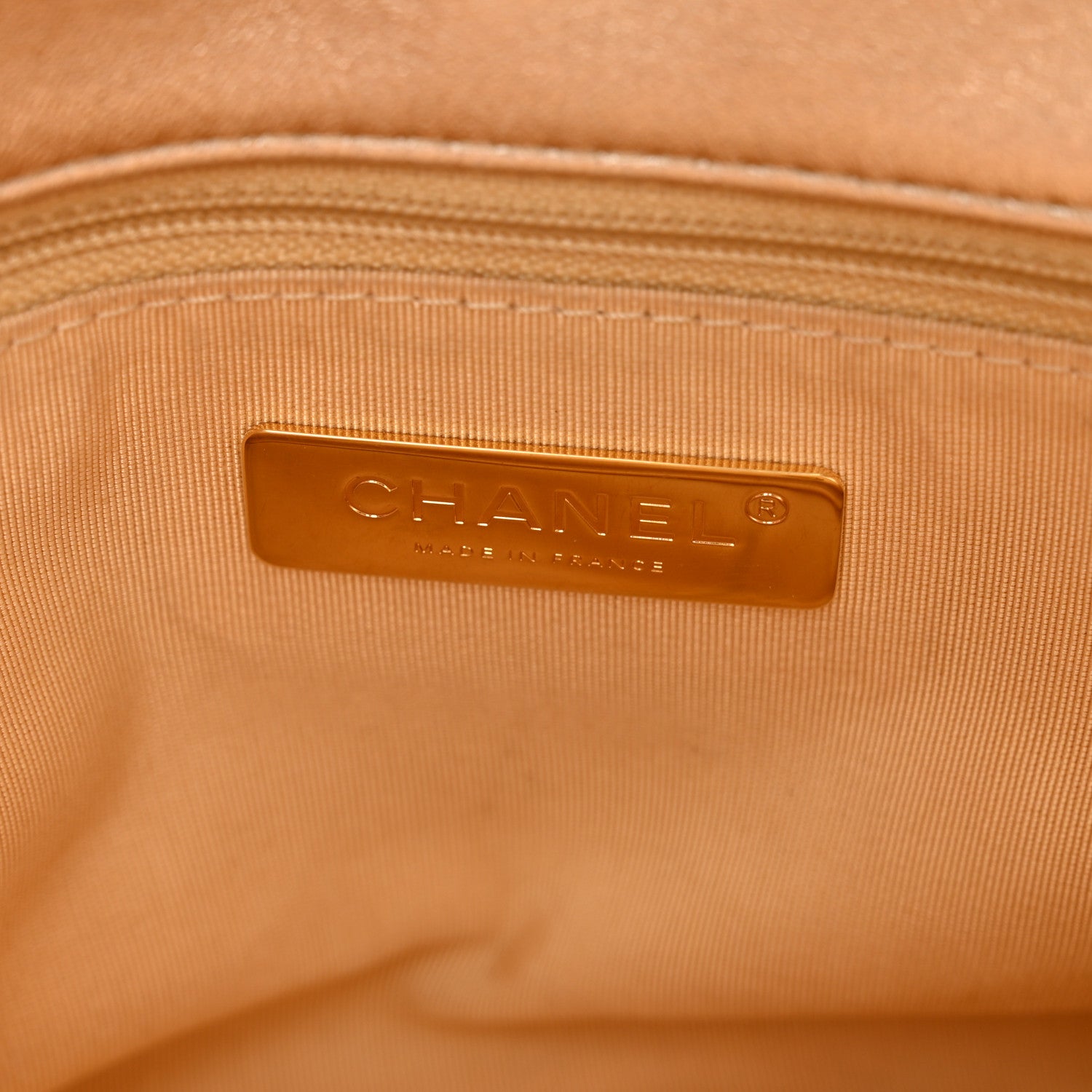 Chanel Metallic Lambskin Quilted Medium Chanel 19 Flap Gold 6 of 10
