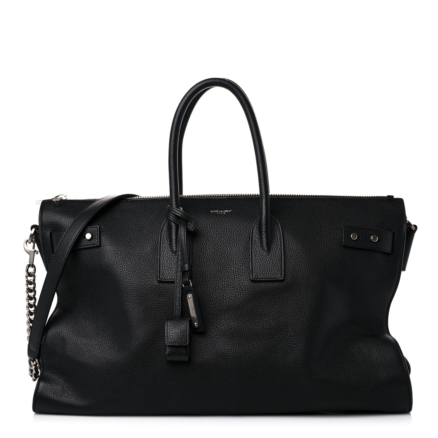 Saint Laurent Grained Calfskin Medium Souple Sac De Jour Duffle Black 2 of 33