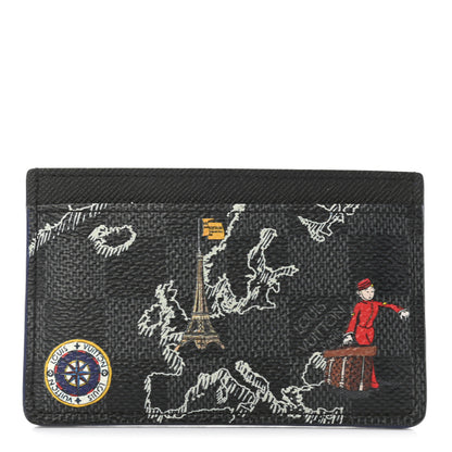 Louis Vuitton Damier Graphite World Map Porte Cartes Simple 1 of 7