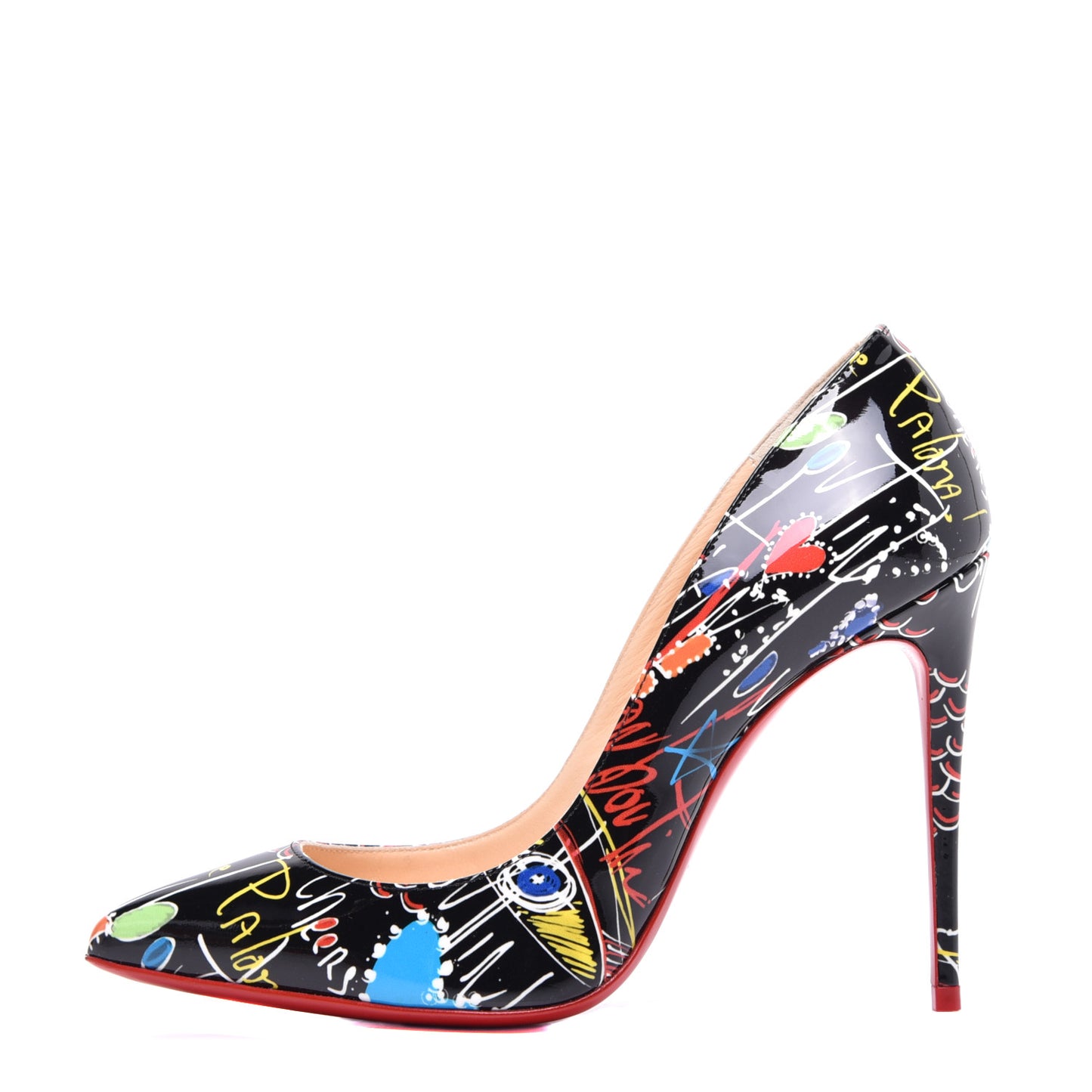 Patent Loubitag Pigalle Follies 100 Pumps 36 Black