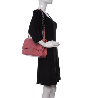 Chanel Lambskin Quilted Jumbo Double Flap Pink 2 of 14