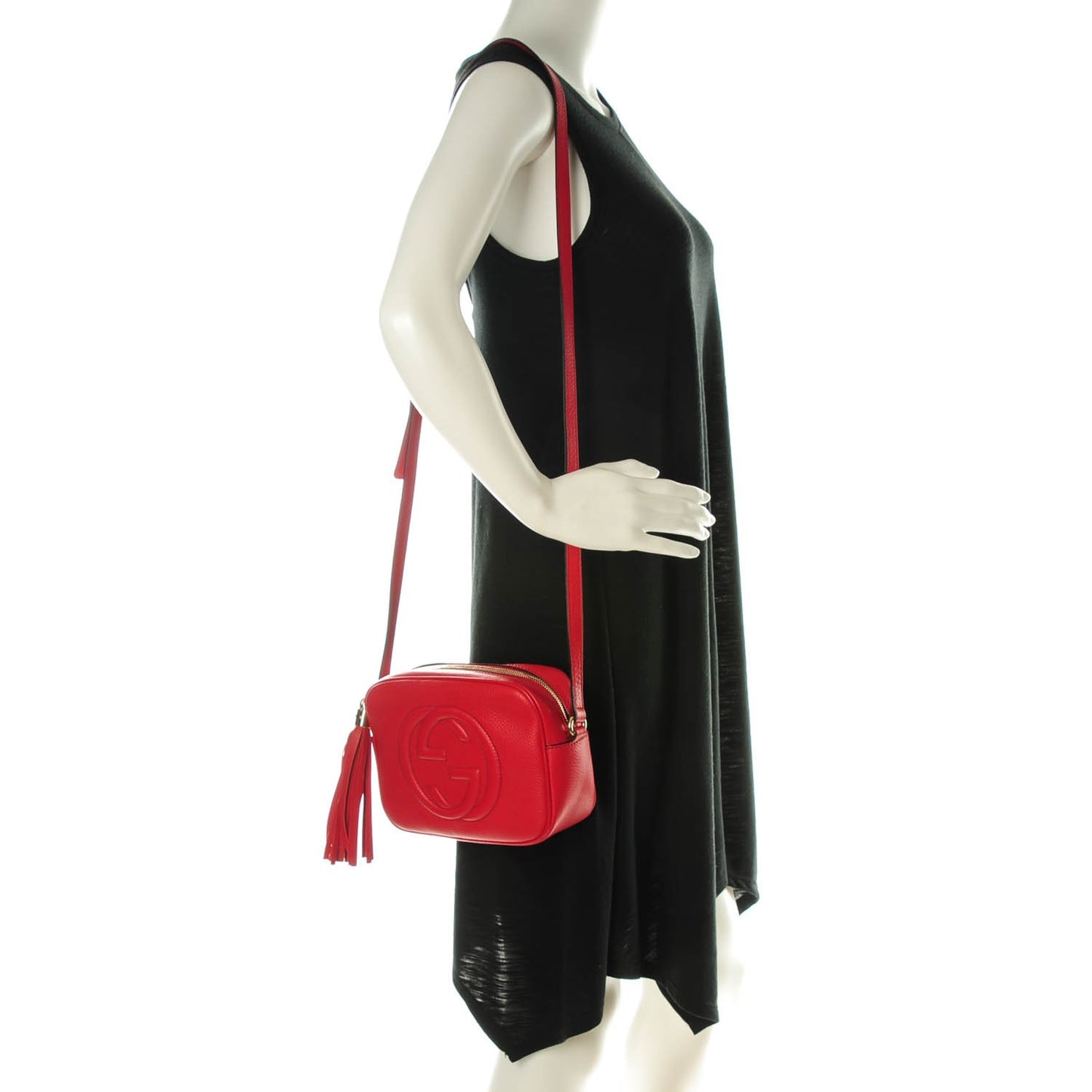 Pebbled Calfskin Small Soho Disco Bag Tabasco Red