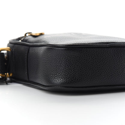 Gucci Grained Calfskin Mini Logo Messenger Bag Black 7 of 8