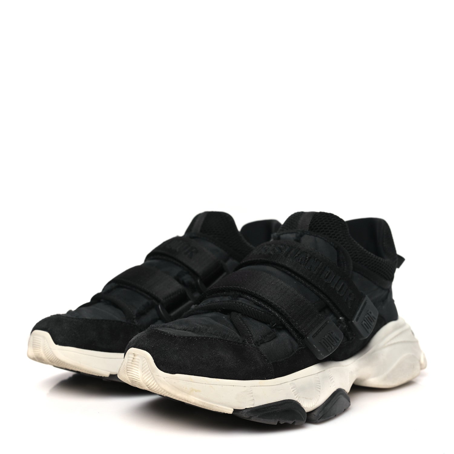 Christian Dior Technical Fabric Nylon Camouflage Womens D-Wander Sneakers 38 Black 3 of 9