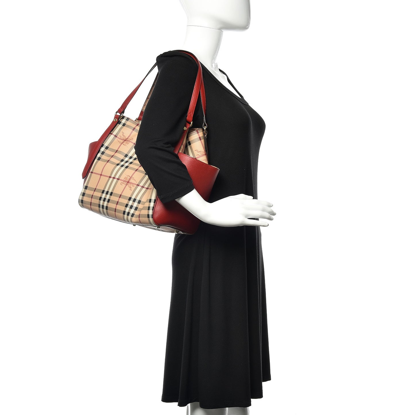 Haymarket Check Small Canterbury Tote Military Red