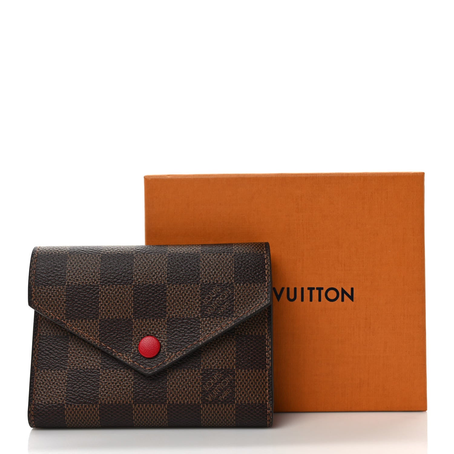 Louis Vuitton Damier Ebene Victorine Wallet Cherry 7 of 7
