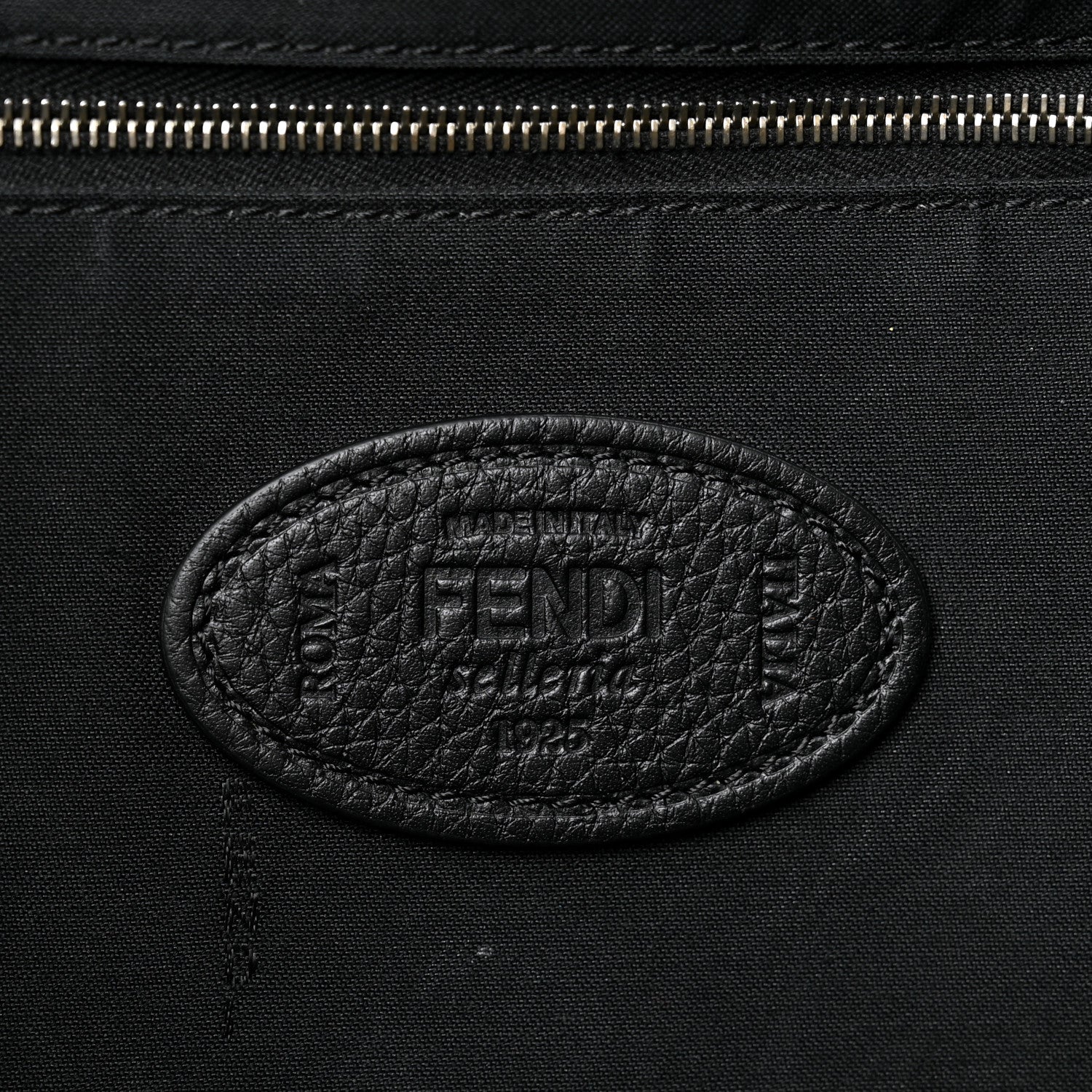 Fendi Cuoio Romano Selleria Large Convertible Baguette  Black 6 of 12