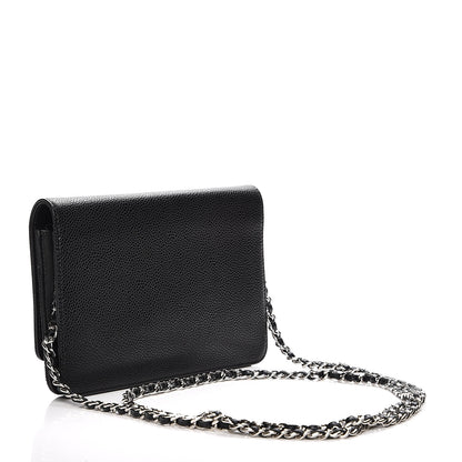 Chanel Caviar Timeless CC Wallet On Chain WOC Black 3 of 8