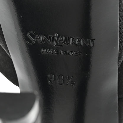 Saint Laurent Crepe Satin Liberat Platform Sandals 38.5 Black 7 of 8