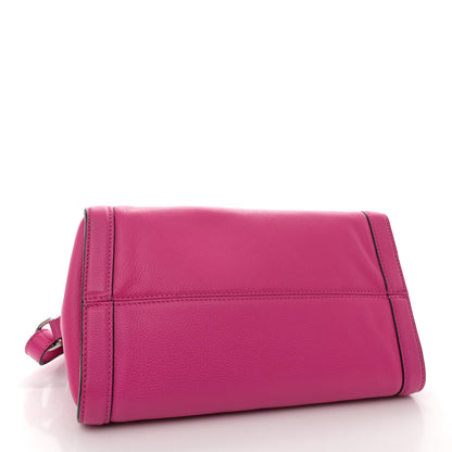 Alexander McQueen Pebbled Calfskin Small Skull Padlock Zip Around Tote Bouganville 4 of 18