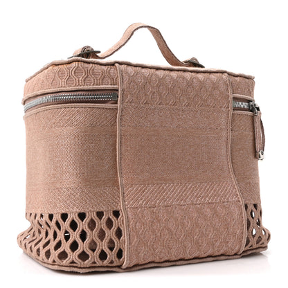 Christian Dior Mesh Embroidered Diortravel Vanity Case Clay 3 of 10